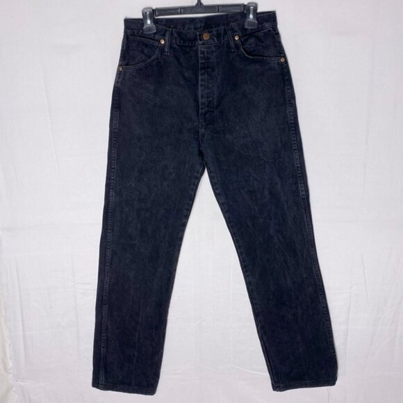 Vintage Wrangler Black Denim Straight Leg Jeans 31 - Picture 13 of 13